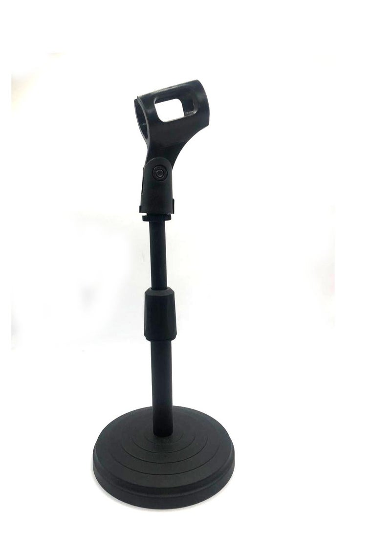 Microphone Stand, Upgraded Adjustable Table Mic Stand With Non-Slip Plastic Base With Mic Clip And Screw Compatible With Spark up to 35 cm  - Image 2
