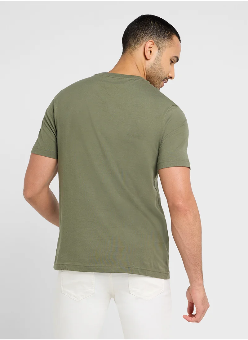 تومي هيلفيغر Logo Crew Neck T-Shirt