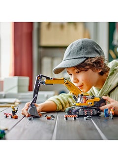 LEGO لعبة حفار المدينة الصفراء للبناء للأولاد والبنات فوق 8 سنوات، هدية عيد الميلاد أو عيد الميلاد للأطفال، شخصيات السائق والعامل والمهندس المصغرة للعب الممتع (633 قطعة) 60420  - Image 3