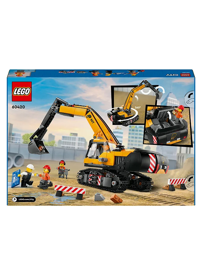 LEGO LEGO City Yellow Construction Excavator 60420 (633) Pieces