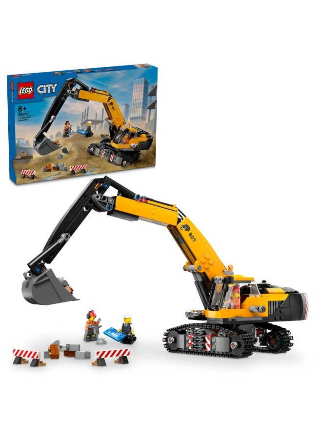 LEGO City Yellow Construction Excavator 60420 (633) Pieces - Image 1