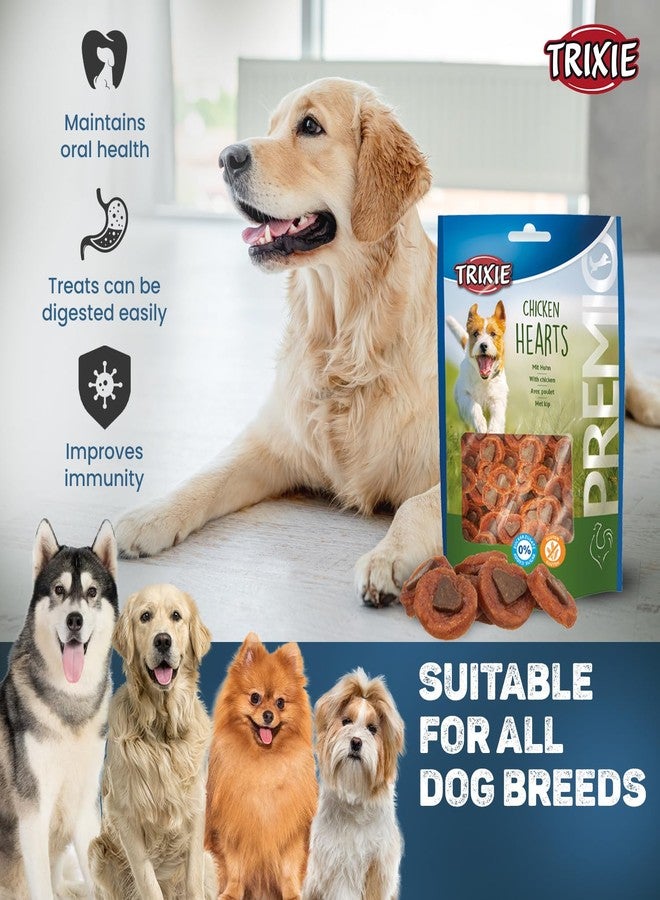 Trixie Premio Dog Treats 100g, Delicious and Rich in Nutrient, Healthy Treats for Dogs, Suitable for All Breeds of Dogs, Pack of 5 (Chicken Hearts) - Image 5