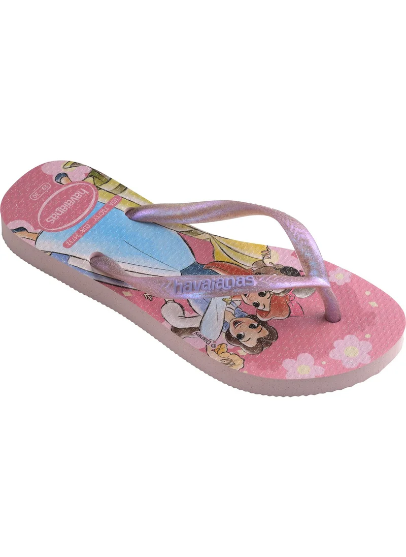 havaianas Pink Multicolor Women's Beach Slippers Kids Slim Princess