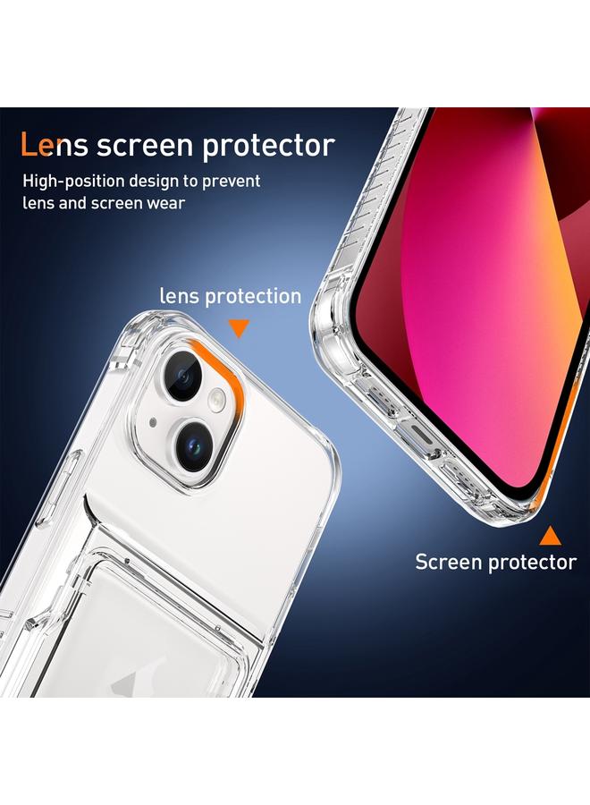 اس-توب جراب لهاتف iPhone 13، جراب هاتف شفاف للغاية مزود بفتحة للبطاقة - Image 2