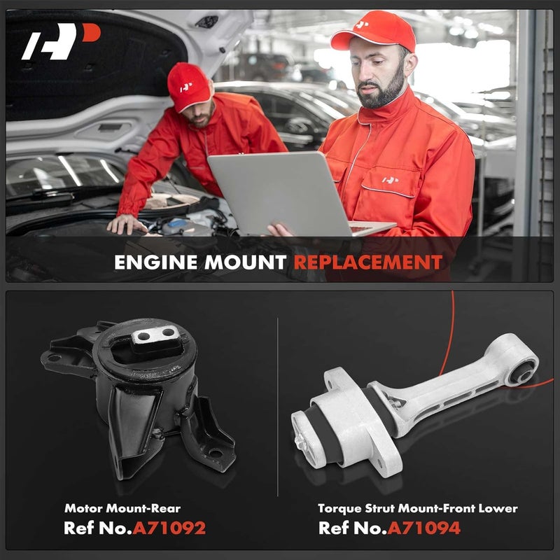 A-Premium Engine and Torque Mount Replacement for Hyundai Santa Fe Sport 2013-2018, 2.0L, FWD Automatic Transmission, Set of 2 - Image 2