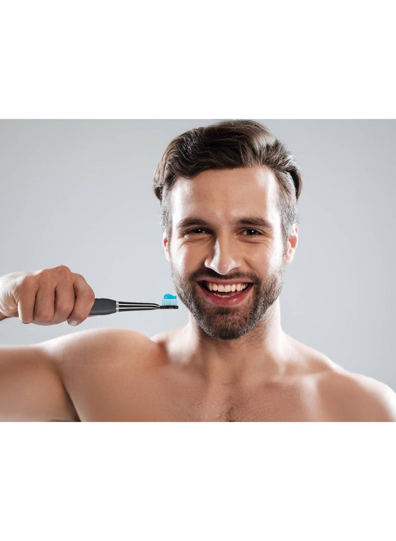 بورودو فرشاة أسنان كهربائية من بورودو لايف ستايل مع 5 أوضاع للتنظيف، مدة عمل تصل إلى 50 يومًا، شحن من النوع C، شعيرات عالية الجودة، رأسين بديلين إضافيين للفرشاة، سعة بطارية 500 مللي أمبير في الساعة - أسود - Image 5