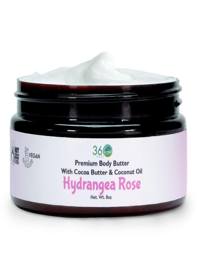 360Feel Hydrangea Rose Body Butter - Nourishing and Hydrating Shea Body Butter with a Gentle Formula - Handmade with Essential Oils - Creamy Formula for Daily Use - Zero Harsh Additives - 8 Ounce - Image 1
