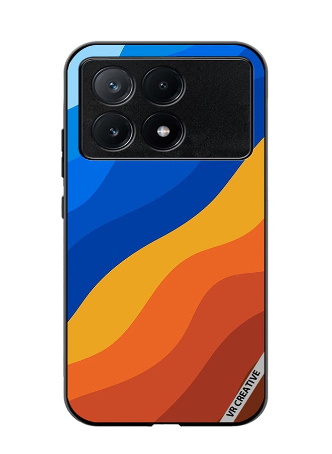 VR CREATIVE Protective Case Cover For Xiaomi Poco X6 Pro Waves Design Multicolour  - Image 1
