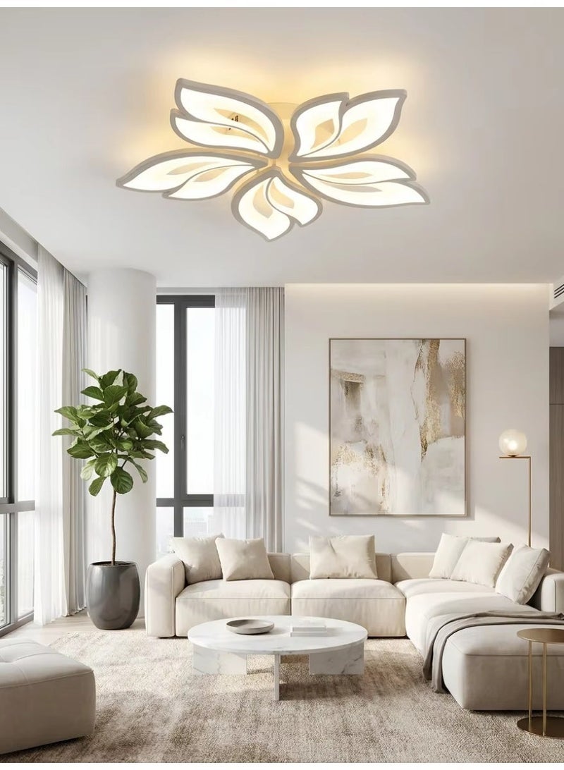 SageLiving Modern Petal Design LED Ceiling Light 60W | Dimmable White Acrylic Flush Mount Lamp for Bedroom, Dining Room & Kids Room | 53cm*8cm Decorative Lighting (8–20㎡) - Image 1