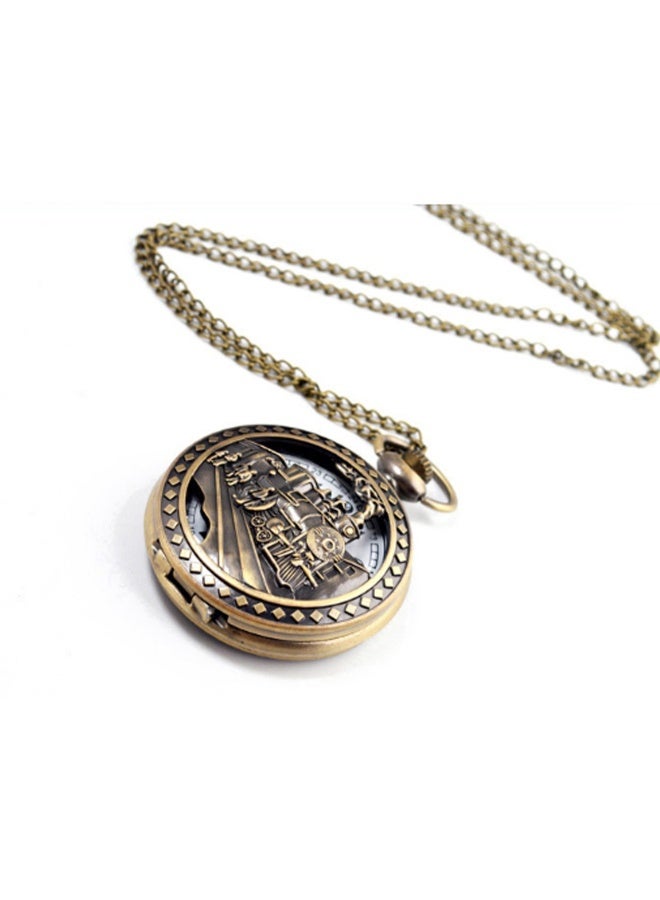 Pocket Locomotive Hollow Quartz Pocket Watch Unisex Casual Style - Image 3