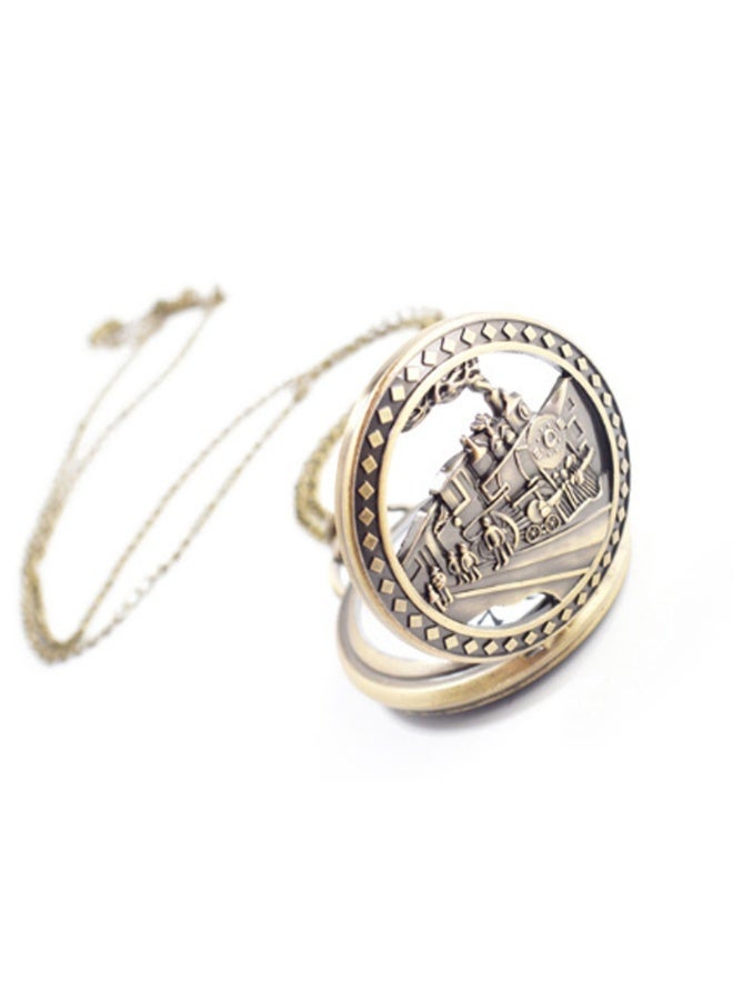 Pocket Locomotive Hollow Quartz Pocket Watch Unisex Casual Style - Image 2