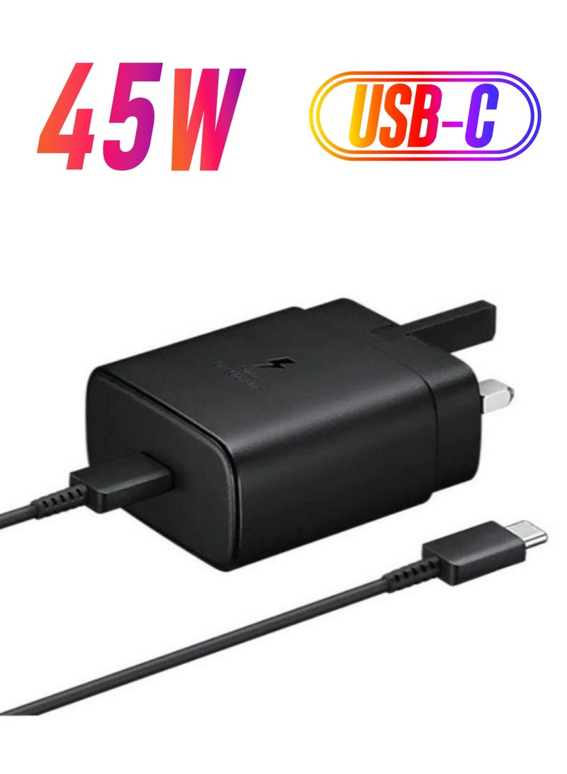 "45W USB-C Charger – Compatible with Samsung Galaxy S22 Ultra/S22+/S22/S21 Ultra/S21 Plus 5G, Note 20 Ultra, S20/S20 Ultra, Tab S8 Ultra/S8+, PPS Fast Wall Charger" - Image 1