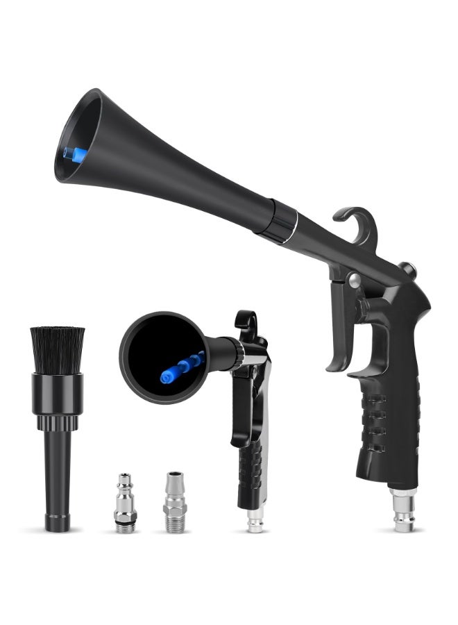 مسدس تنظيف السيارة، مجفف داخلي، مسدس نفخ هواء، مسدس نفخ عالي الضغط، مجموعة تنظيف السيارة الداخلية، أدوات تنظيف السيارة، يزيل الأوساخ والغبار بسرعة، يعمل بالهواء - Image 1