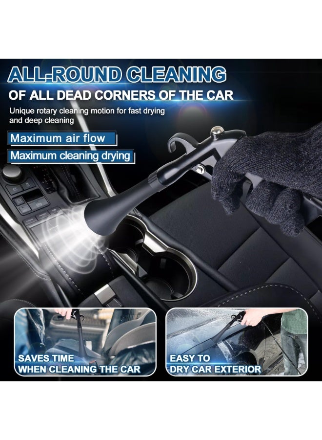 مسدس تنظيف السيارة، مجفف داخلي، مسدس نفخ هواء، مسدس نفخ عالي الضغط، مجموعة تنظيف السيارة الداخلية، أدوات تنظيف السيارة، يزيل الأوساخ والغبار بسرعة، يعمل بالهواء - Image 3