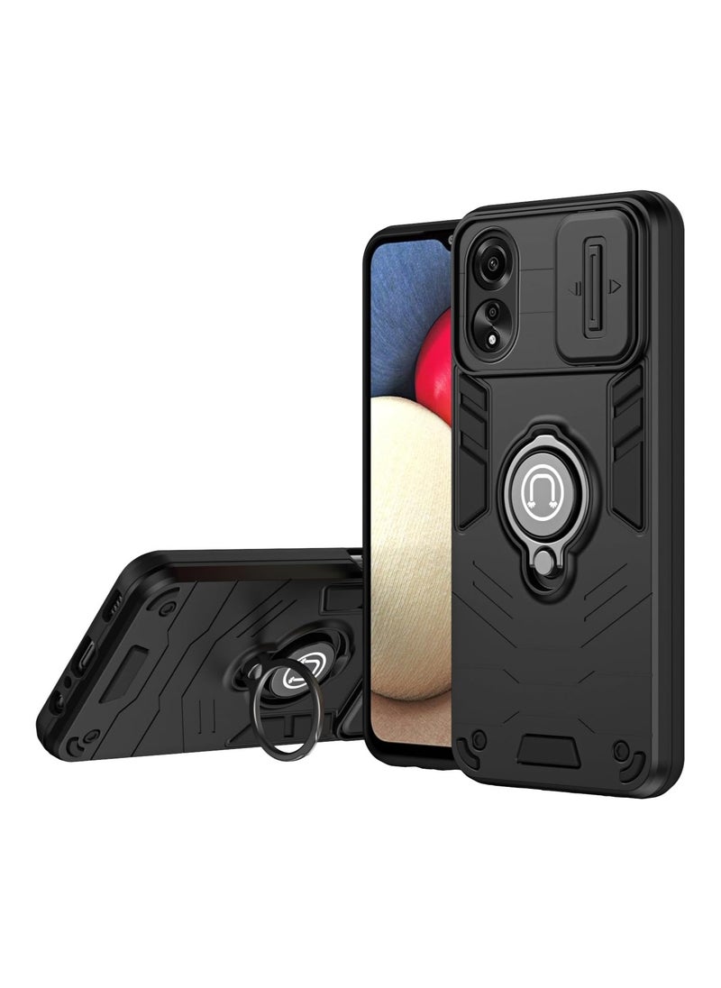 GOLDEN MASK GOLDEN MASK For Oppo A60 Armored Window Bracket Camera Shield Cover Camera Lend Protection With Ringe (Black)  - Image 1