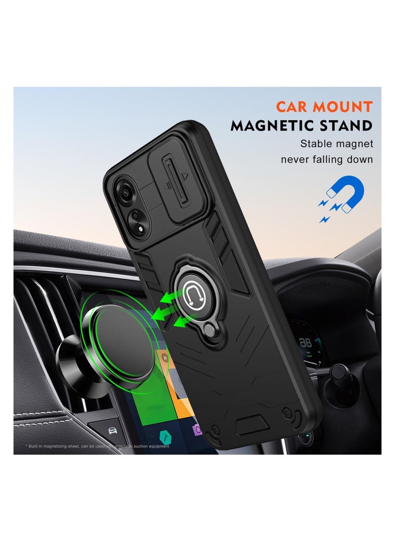 GOLDEN MASK GOLDEN MASK For Oppo A60 Armored Window Bracket Camera Shield Cover Camera Lend Protection With Ringe (Black)  - Image 4