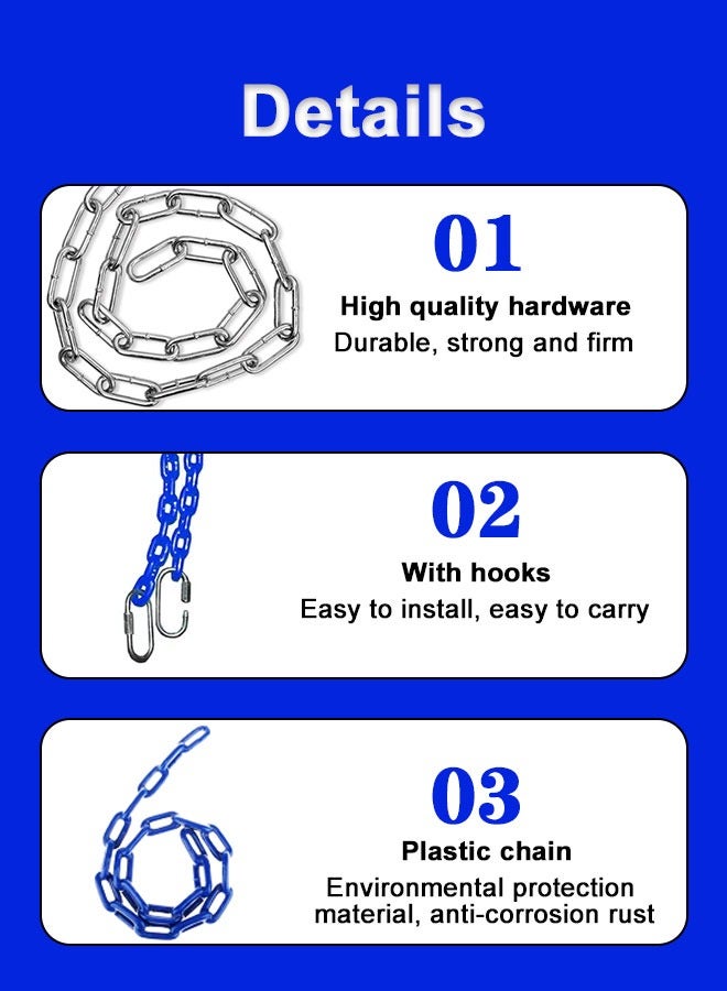 XIANGYU Professional Plastic Cover Chain With Quick Link Hooks Lightweight Durable Flexible - Image 3