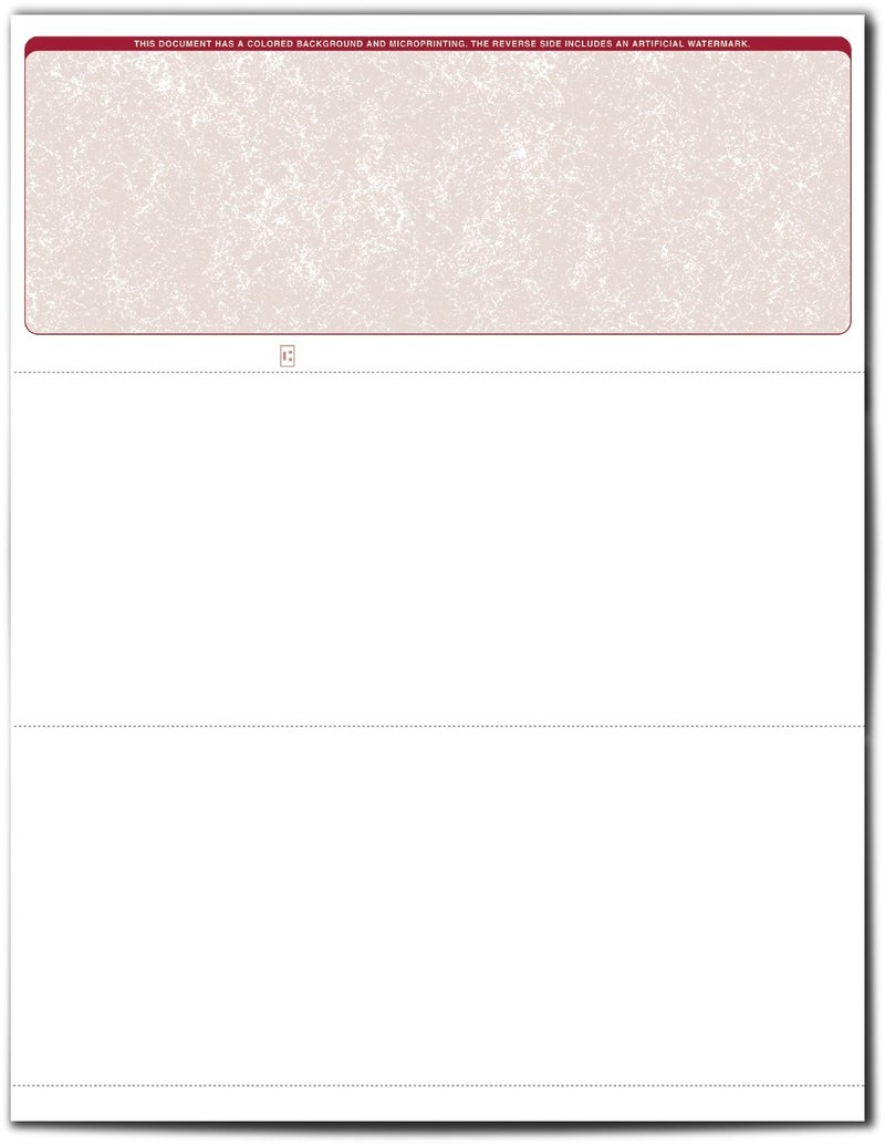 VersaCheck Secure Checks - 250 Blank Business Voucher Checks - Burgundy Classic - 250 Sheets Form #1000 - Check on Top - Image 2