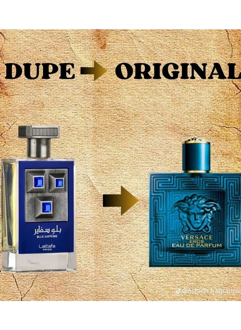 Lattafa PRIDE Blue Sapphire Eau De Parfum - 100ml | Bold and Sophisticated Fragrance for unisex