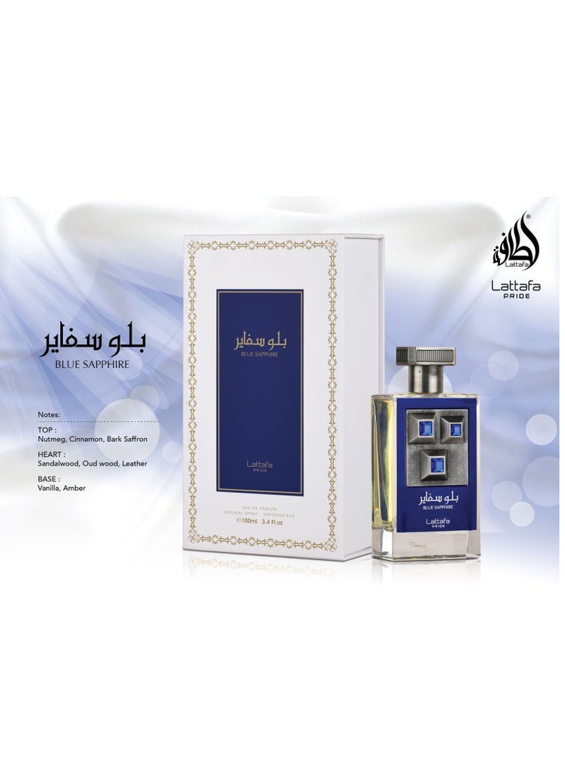 Lattafa PRIDE Blue Sapphire Eau De Parfum - 100ml | Bold and Sophisticated Fragrance for unisex