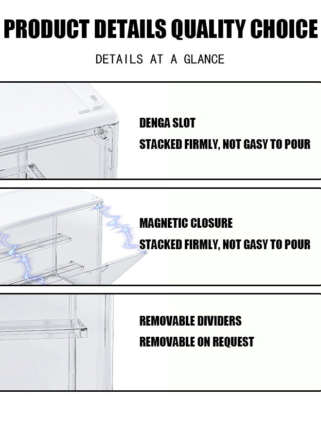 Pop Mart labubu display boxTransparent figure display box, adjustable display box with magnetic door Acrylic figure display box - Image 3