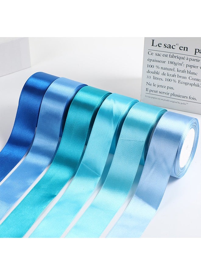 Zeemey 6 Roll Pack- 150 Yds Total Satin Ribbon Set - 1.57" Wide Polyester Ribbon for Gift Wrapping, Hair Bows, Floral Arrangements & Crafts, No Feathers, Assorted Colors  - Image 2