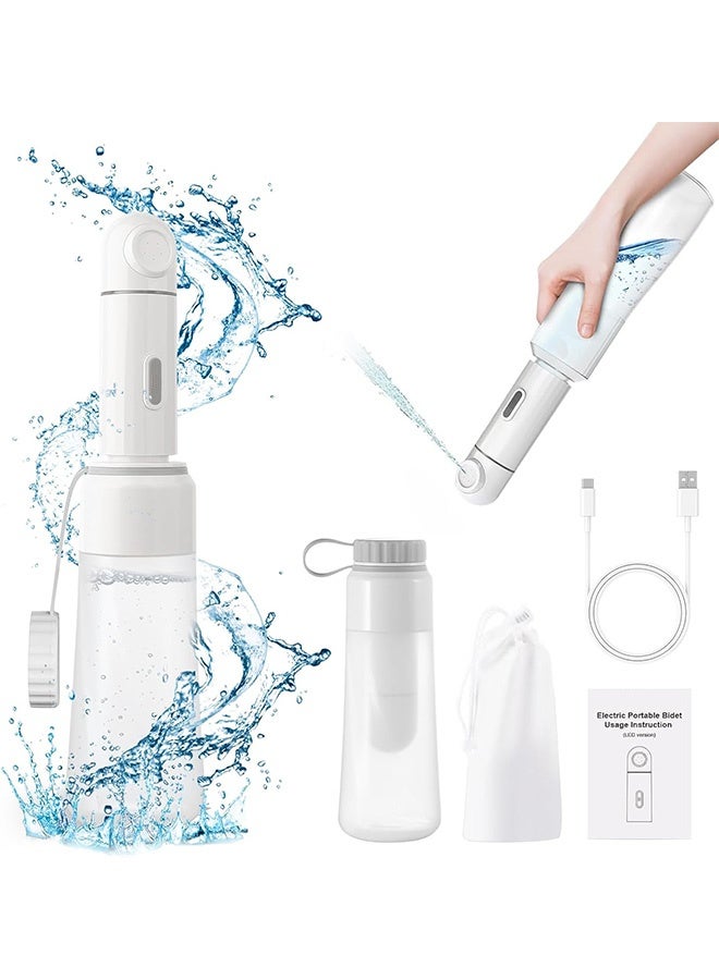 VOGMAX Portable Electric Travel Bidet, Electric Sprayer Bidet with Built-in Body for Easy Storage, Two Pressure Modes for Personal Hygiene Cleaning for Women and Men, White - Image 1