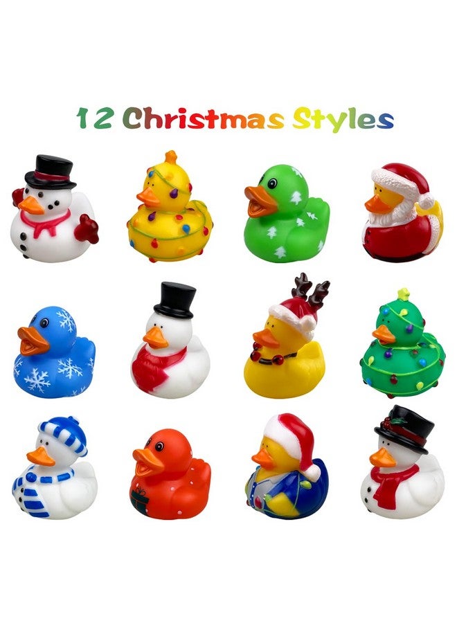 QINGQIU 24 Pack Christmas Rubber Ducks Jeep Bath Toys For Kids Boys Girls Toddlers Christmas Party Favors Stocking Stuffers Gifts - Image 2