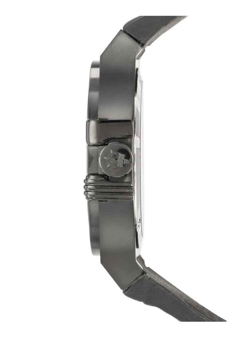 Maserati - Potenza Men's Analog Quartz Black Leather Wristwatches R8851108010 - 42mm - Image 1