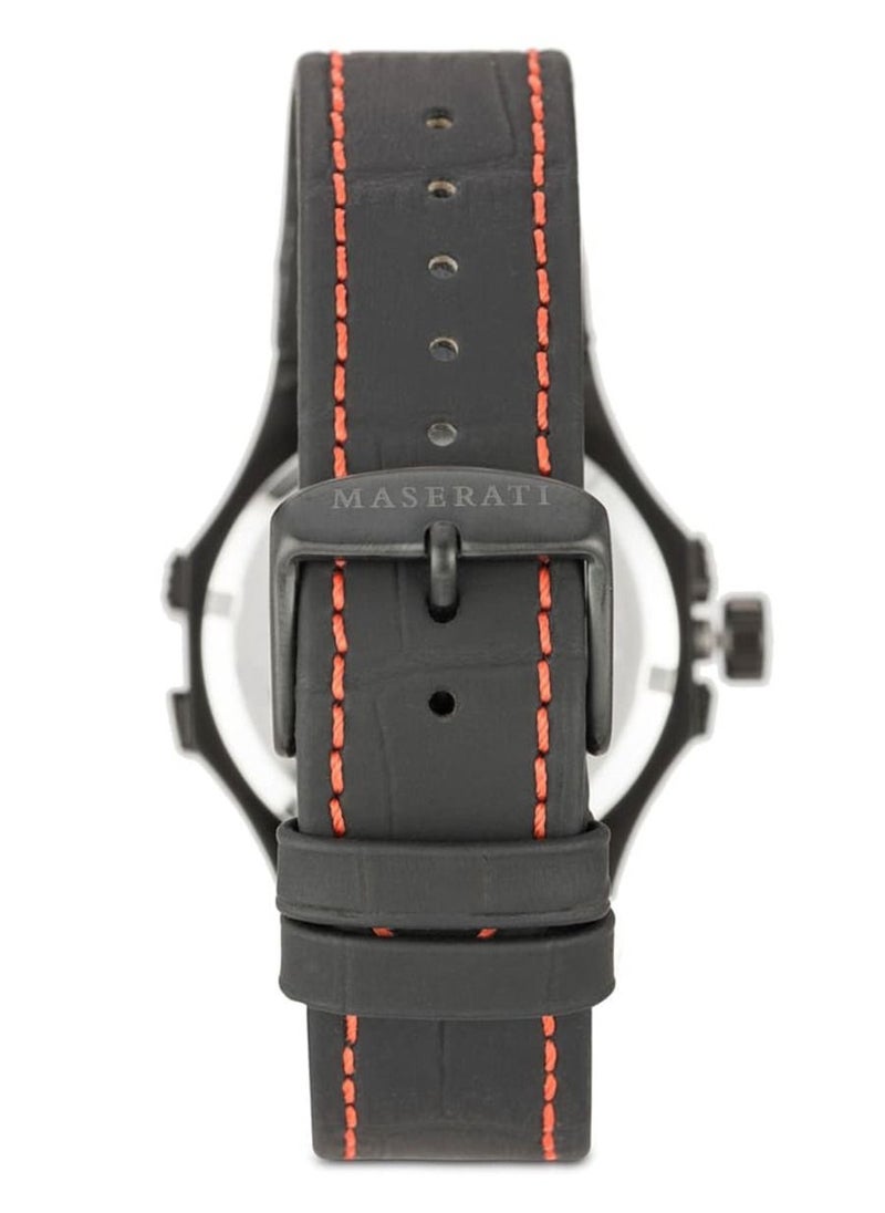 Maserati - Potenza Men's Analog Quartz Black Leather Wristwatches R8851108010 - 42mm - Image 1
