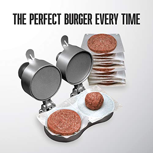 Weston Burger Press, Makes 4 1/2" Diameter Patties for Hamburger, Crab Cakes, Sausage, 1/4lb to 3/4lb, with Spring Ejector for Easy Removal, Double, Non-stick Heavy-Duty Cast Aluminum (07-0701) - Image 2