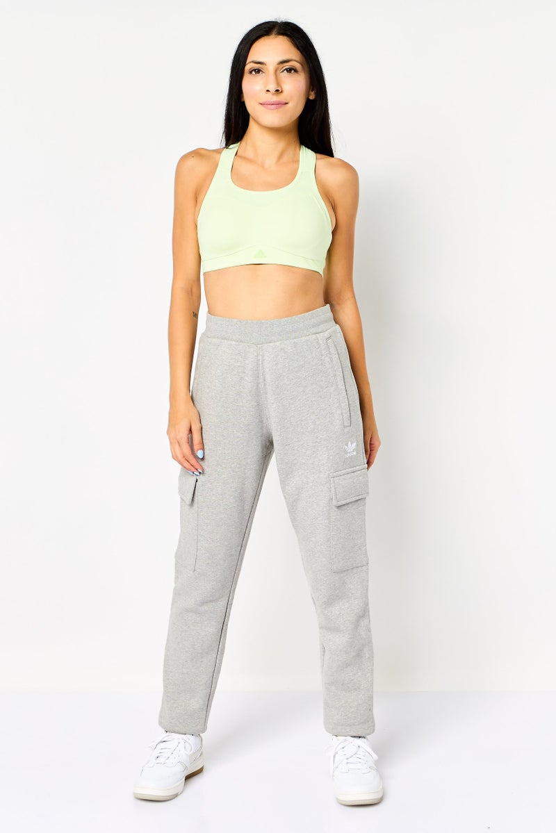 Adidas Women Brand Logo Padded Sports Bra, Green - Image 4