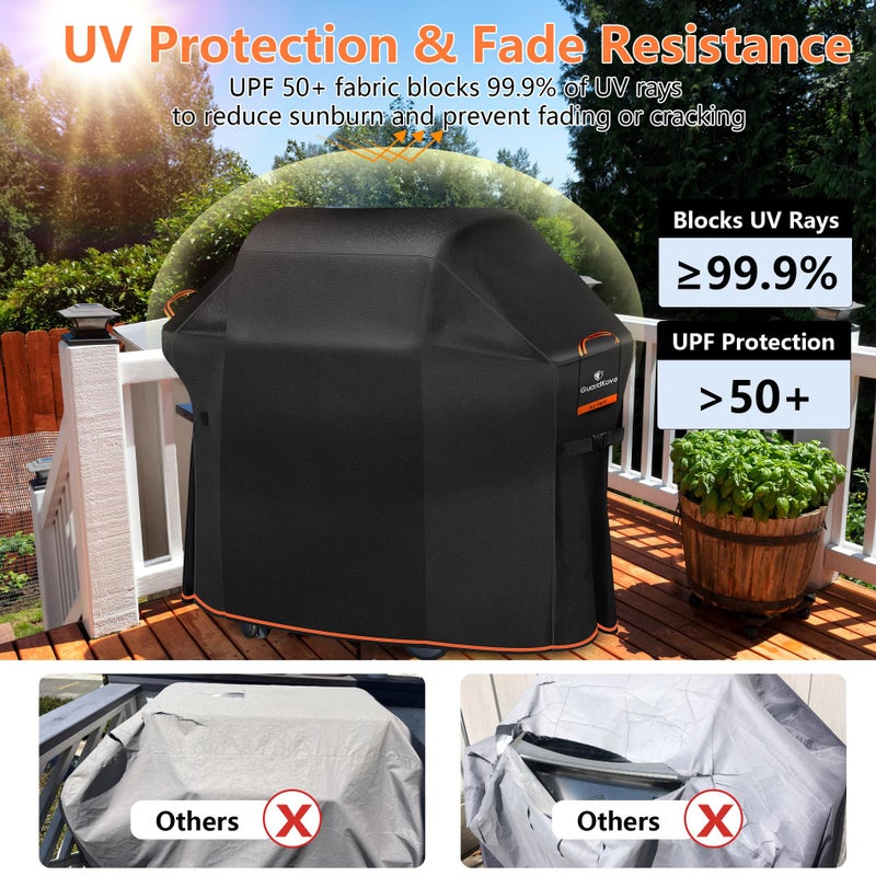 GuardKove [Upgraded 1000D Heavy Duty Fabric] 58" Grill Cover for Weber Genesis II, LX 300 and Genesis 300 Series Outdoor Gas Grill, Waterproof BBQ Cover, Tear & Fade Resistant 7130 Grill Cover for Weber Grill - Image 5