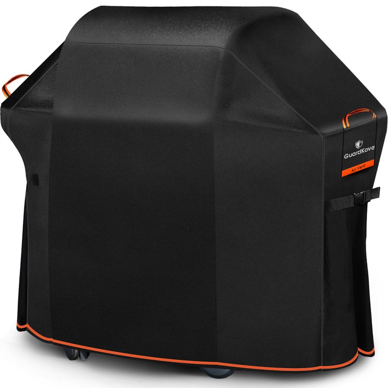 GuardKove [Upgraded 1000D Heavy Duty Fabric] 58" Grill Cover for Weber Genesis II, LX 300 and Genesis 300 Series Outdoor Gas Grill, Waterproof BBQ Cover, Tear & Fade Resistant 7130 Grill Cover for Weber Grill - Image 1