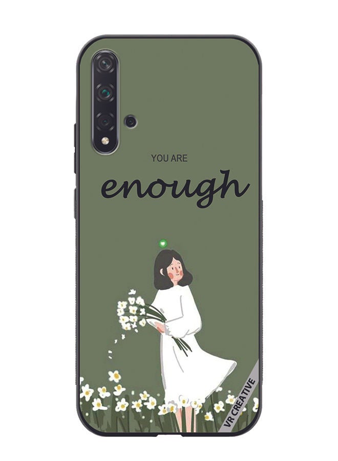 VR CREATIVE Protective Case Cover For Huawei Nova 5T You Are Enough Design Multicolour - Image 1