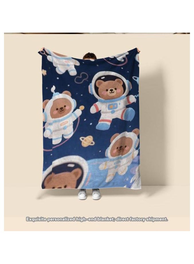 general Children's or student cartoon flannel thin blanket (warm and comfortable, suitable for sleep, games) 100cm*150cm - 1133 - Image 3
