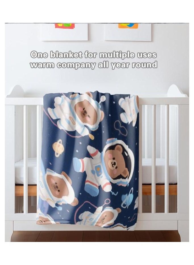 general Children's or student cartoon flannel thin blanket (warm and comfortable, suitable for sleep, games) 100cm*150cm - 1133 - Image 1