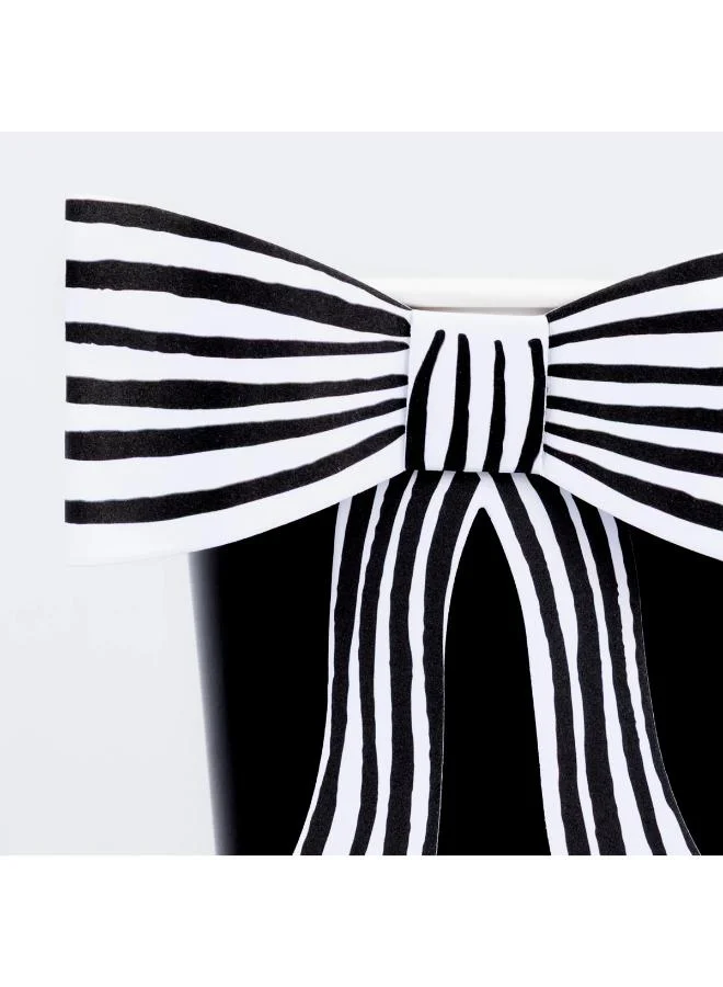 Meri Meri  Black & White Stripy Bow Cups  | Best Price UAE