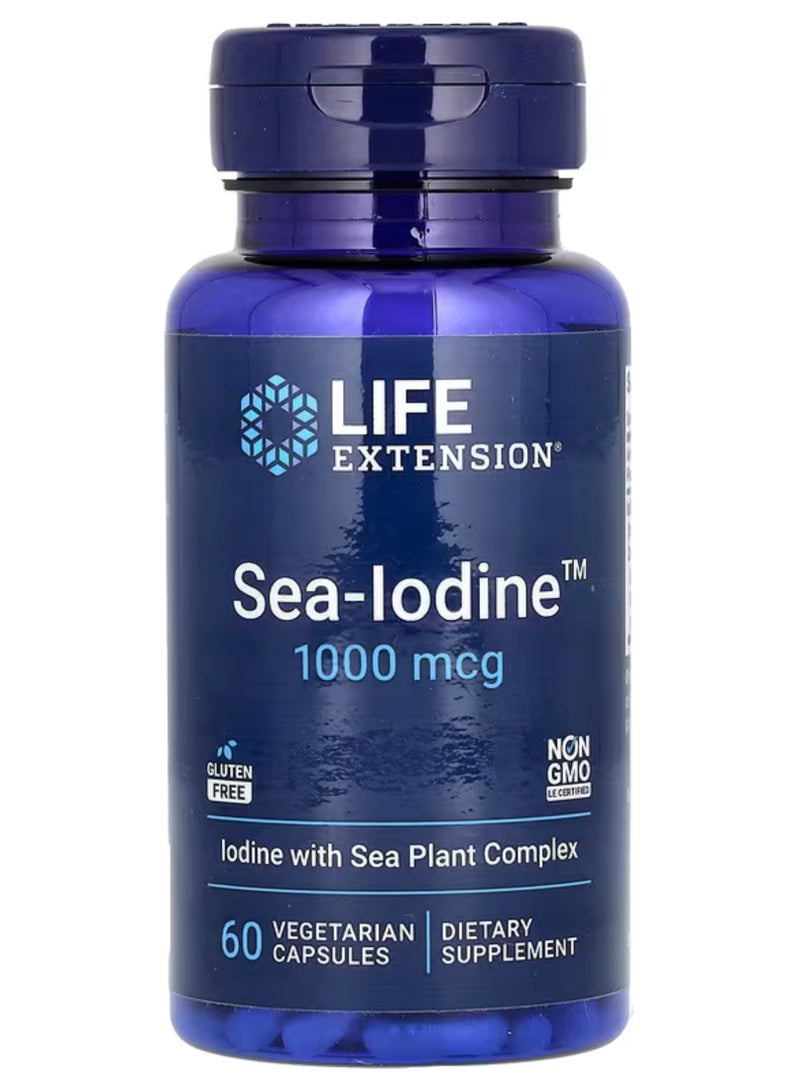 لايف إكستنشن يود بحري 1000 مكجم 60 كبسولة نباتية