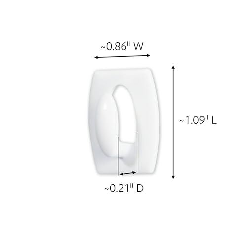 Command Damage Free Hanging Light Clips with Adhesive Strips, No Tools Mini Wall Hooks for Hanging Decorations in Living Spaces, 18 White Wall Hooks and 24 Command Strips - Image 3