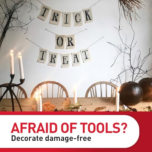 Command Damage Free Hanging Light Clips with Adhesive Strips, No Tools Mini Wall Hooks for Hanging Decorations in Living Spaces, 18 White Wall Hooks and 24 Command Strips - Image 2