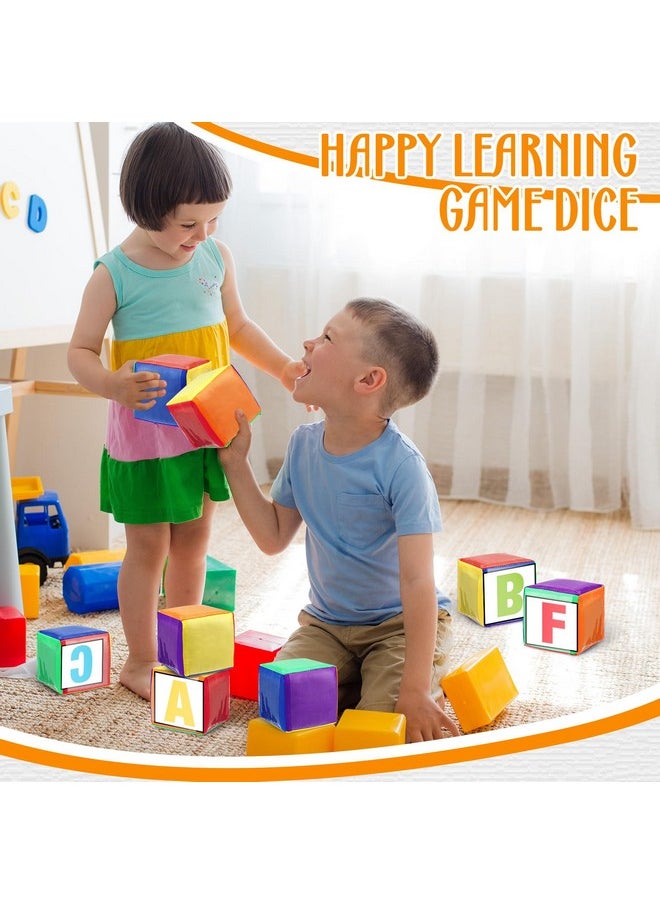 Yilloog - 8 Pcs 3.94 Inch Pocket Dice Diy Education Playing Game Dice For Classroom Soft Foam Dice With Clear Pocket Large Teacher Soft Dice Cubes Learning Teaching Stacking Blocks Toys Photo Child - Image 1