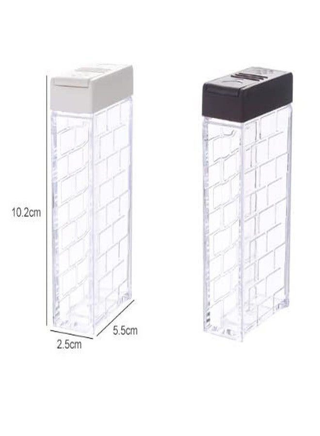 Dicanence 6 Case Spice Shaker Jars, Transparent Condiment Jar Storage Container Storage Bottle Box Set (White) - Image 3
