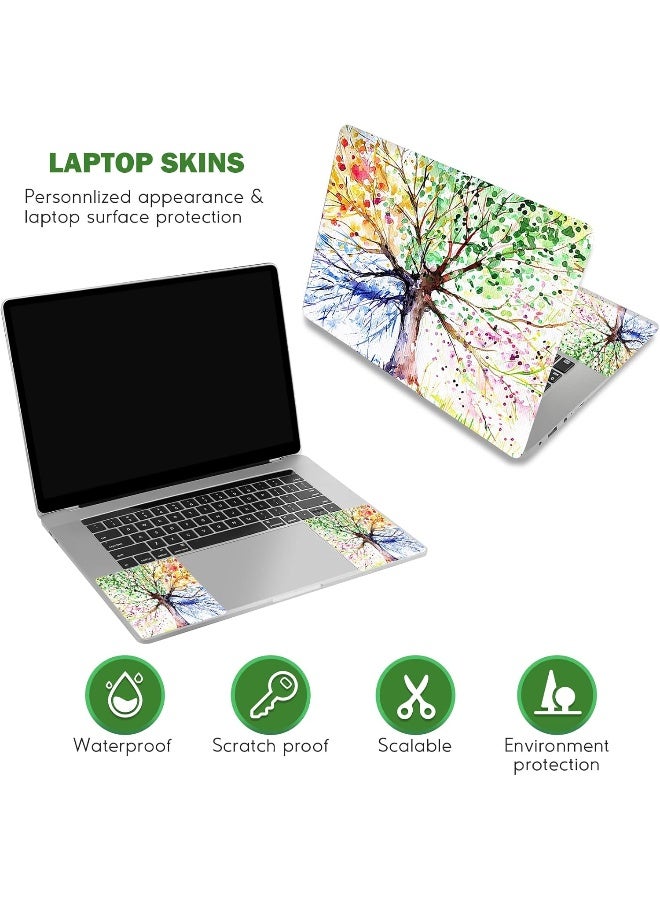 Home Trove Dinky Laptop Skin Sticker Decal, 12" 13" 13.3" 14" 15" 15.4" 15.8 Inch Laptop Universal Reusable Vinyl Skin Stickers Cover Art Decal Notebook Pc Personalized Protector-Colorful Tree  - Image 3
