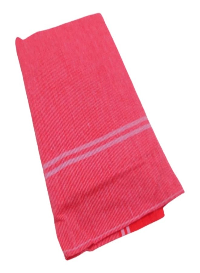 TRUEVELLI Kashi Red Towel 100% Cotton Pack of 1x4 Attached Piece (Kashi Red Size:27x54 Inch) - Image 3