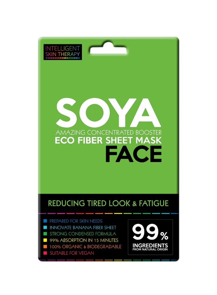 BeautyFace Reducing Tired Look Eco Fiber Booster Face Mask Soya Protein