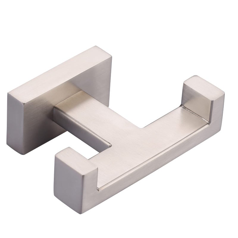 IVIGA Double Bathroom Towel Hook for Wall Mounted Brushed Nickel Modern Towel Holder Heavy Duty Coat Robe Hooks for Wall Stainless Steel Shower Towel Hanger