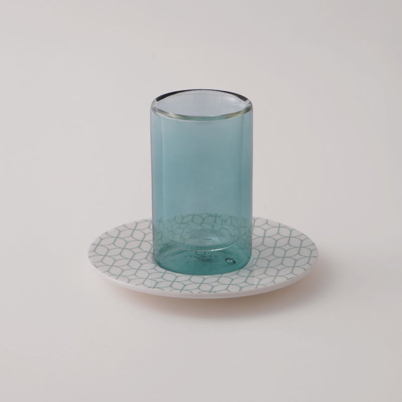 Dallaty 12Pcs Glass Tea Set, Blue - Image 4
