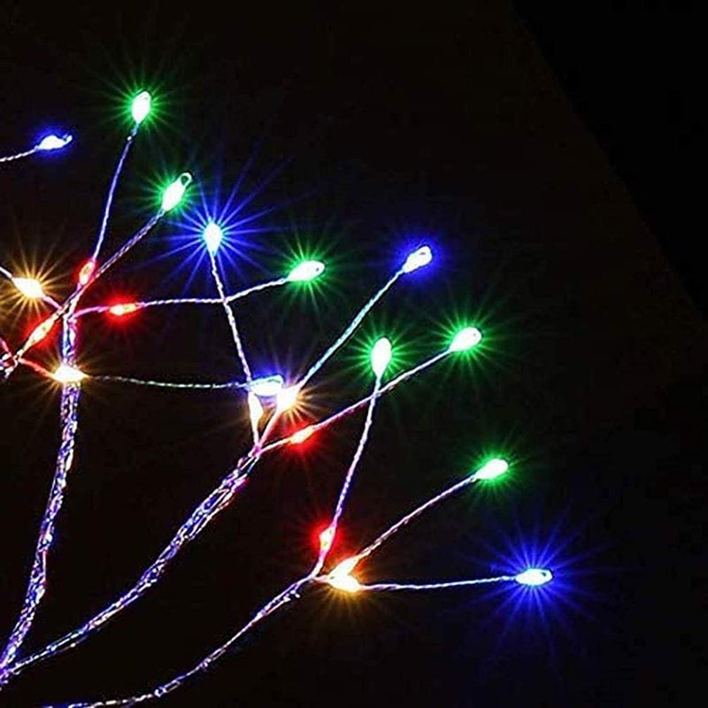 شجرة بونساي سحرية بطول 20 بوصة مزودة بـ 108 مصابيح LED، مصباح شجرة صناعي يمكن تصنيعه بنفسك، يعمل بالبطارية أو من خلال USB، أضواء جميلة لغرفة المعيشة أو النوم أو حفلات عيد الميلاد أو هدايا منزلية أو لتزيين الغرف (ملونة) - Image 4