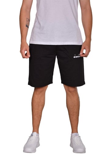DIADORA Mesa - Black Cotton Sports Shorts - mesa  - Image 2